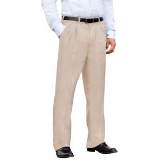 George   Big Men's Wrinkle Resistant Pleat Front Khaki Pants