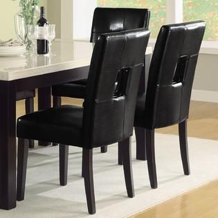 Oxford Creek  Black Keyhole Back Side Chairs (Set of 2)