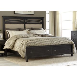 Liberty Town and Country Black Stone Upholstered Storage Bed
