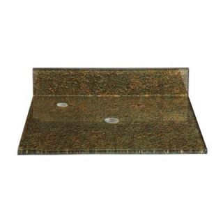 Hembry Creek Reflex Storm 25 in. Tempered Glass Vanity Top in Green Gold without Basin RVT250SGG