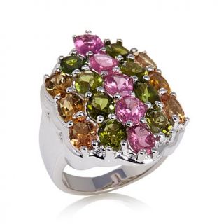 Colleen Lopez "Blissful Beauty" 6.27ct Gemstone Sterling Silver Cluster Ring   7557899