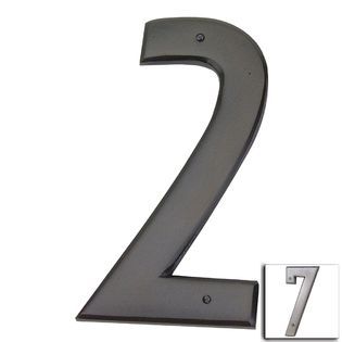 Atlas Homewares 5 1/4 in. Mission House Number 2   Pewter   Tools
