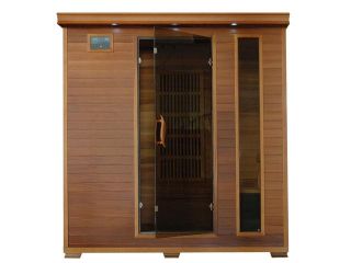 KLONDIKE   4 Person FAR Infrared Cedar Sauna with Carbon Heaters