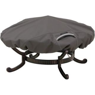Classic Accessories Ravenna Large Round Fire Pit Cover, Fits up to 60" Diameter, Taupe