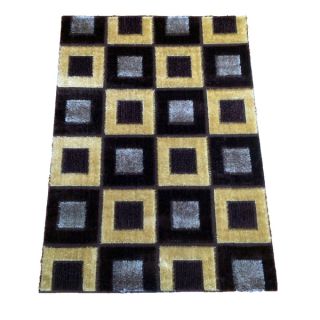 Lyke Home Extra Plush 1004 Brown Area Rug (53 x 73)   17553721