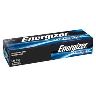 ENERGIZER Battery, AA, Primary Lithium, PK24 L91