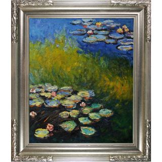 Water Lilies by Monet Framed Hand Painted Oil on Canvas by Tori Home