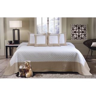 Greenland Home Fashions Brentwood Ivory / Taupe Quilted 3 piece