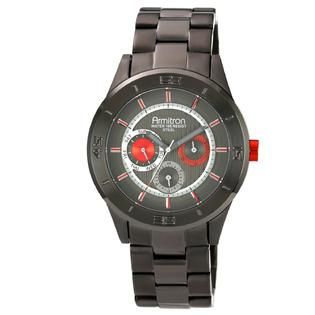 Armitron Men’s Dark Gray with Red Accents with Multifunction Dial