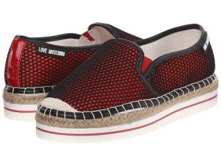 LOVE Moschino Perforated Slip On Black/Red