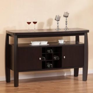 Furniture of America Nova Dining Buffet Table with 9 Bottle Rack