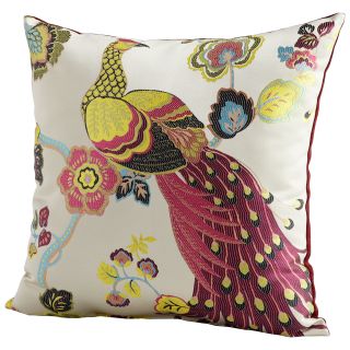 Peacock Throw Pillow by Cyan Design