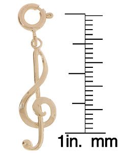 14k Gold Treble Clef   Shopping Gold