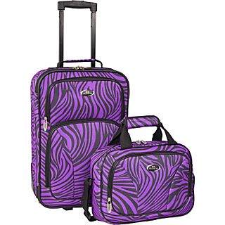 U.S. Traveler Fashion Zebra 2 Piece Carry On Luggage Set