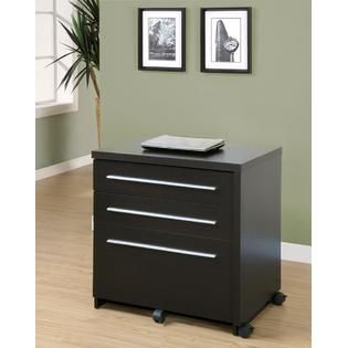 Monarch Specialties  Cappuccino Slide Out Desk With Storage Drawers