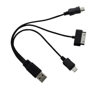 Inland 03235 3 in 1 USB Multi Charger Cable, Black