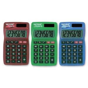 VICT 700BTS Handheld Calc 8 Digit Asst Colors