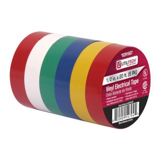 Utilitech 6 Pack 1/2 in x 20 ft Professional Electrical Tape