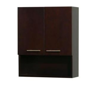Wyndham Collection Centra 24 in. W x 8 1/2 in. D x 29 in. H Wall Cabinet in Espresso WCV207ES