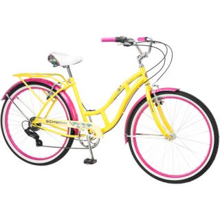 26&quot; Schwinn Clairmont Women's Cruiser Bike, Yellow/Pink