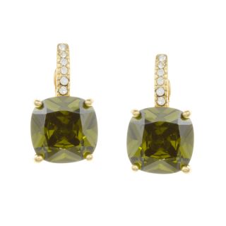 City by City City Style Goldtone Green and White Cubic Zirconia
