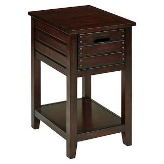 OSP Designs Camille Chair Side Table   Walnut Finish