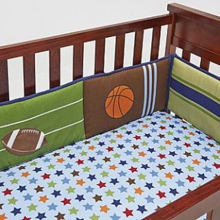 NoJo 4 Piece Secure Me Crib Bumper   High Five Sport   Baby   Baby