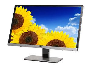 AOC i2367Fh Black / Silver 23" 5ms IPS Frameless Widescreen LCD/LED Monitor, 250 cd/m2 50,000,000:1, Ultra Narrow Bezel 2mm, Built in Speakers, D Sub HDMI