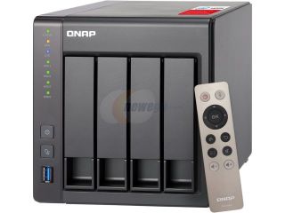 QNAP TS 451+ 2G US 4 Bay Personal Cloud NAS with HDMI output, DLNA, AirPlay and PLEX Support Black Case, Remote Control Included