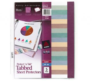 Avery Protect n Tab Top Load Sheet Protectorswith Five Tabs —