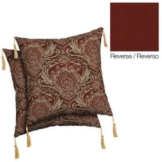 Bombay Outdoors Venice Reversible Square Toss Cushion Pillow with Tassels (2 Pack) NE91553A D9D2