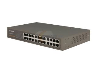 TP LINK TL SG1024D 10/100/1000Mbps Unmanaged 24 Port Gigabit Desktop/rackmountable Switch, Metal case, Power Saving