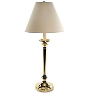 Ledu Candlestick Lamp, Brass Plated, Mushroom Shade   Home   Home