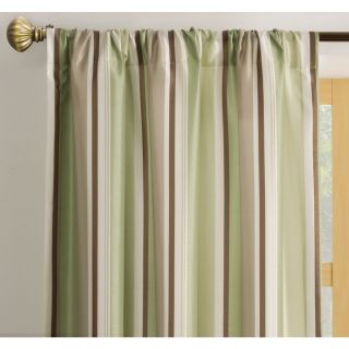 allen + roth Alison 84 in Green Polyester Rod Pocket Light Filtering Single Curtain Panel