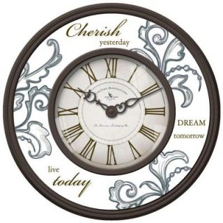 FirsTime 13 in. Round Cherish Wall Clock 25617