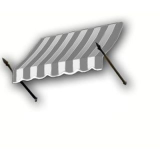 AWNTECH 14 ft. New Orleans Awning (31 in. H x 16 in. D) in Gray/White Stripe NO21 14GW