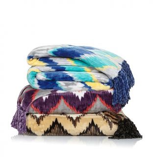 Concierge Collection Elements Multicolor Chevron Throw with Fringe   7946184