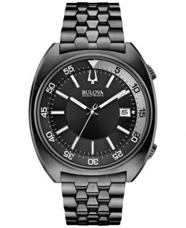 Bulova Accutron II Mens Snorkel Black Tone Stainless Steel Bracelet