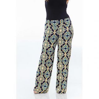 White Mark Plus Size Printed Palazzo Pants   Clothing, Shoes & Jewelry