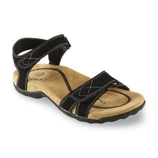 Route 66 Womens Gauge Black Walking Sandal   Clothing, Shoes