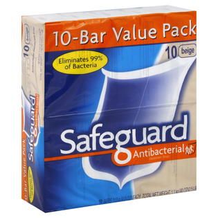 Safeguard Antibacterial Deodorant Soap, Beige, Value Pack, 10   113 g