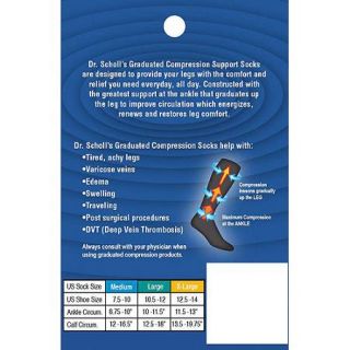 Dr. Scholl's Men's Coolmax Firm Compression Socks 1 Pack