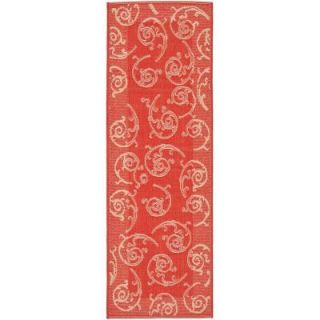 Safavieh Courtyard Red/Natural 2 ft. 3 in. x 6 ft. 7 in. Runner CY2665 3707 27
