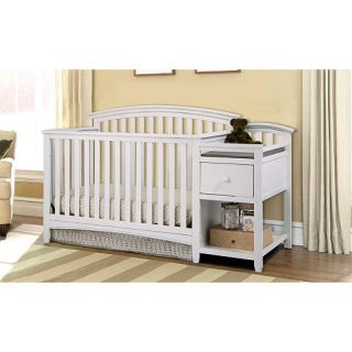 Westwood Design Montville 4 in 1 Crib and Changer Combo with Pad   White    Westwood Design