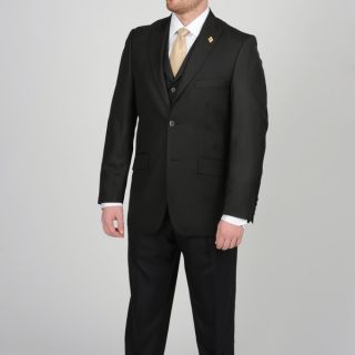 Stacy Adams Mens Black Two button Vested Suit   Shopping