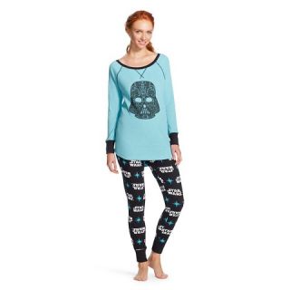 Lucasfilm® Womens Star Wars Thermal Pajama Set   Blue/Black