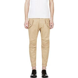 Dsquared2 Beige Flap Pocket Chinos