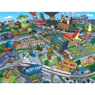 The Simpsons Springfield Wall Art  ™ Shopping   The Best