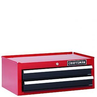 Craftsman 26 in. 2 Drawer Heavy Duty Ball Bearing Middle Chest   Red