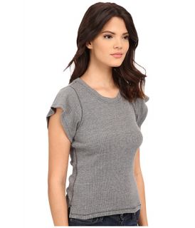 Free People Basic Thermal Flutter Tee Charcoal